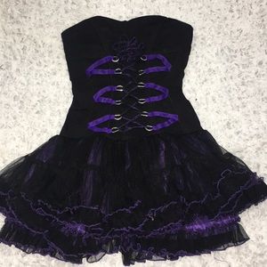 TRIPP NYC Gothic Witchy Purple/Black Dress
